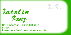 katalin kanz business card